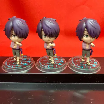 [ 사용품 ] 은혼 제일복권 큥캐릭터 피규어 타카스기 신스케 3체 세트