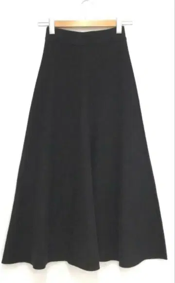 SLOBE IENA 블랙 플레어 맥시 스커트