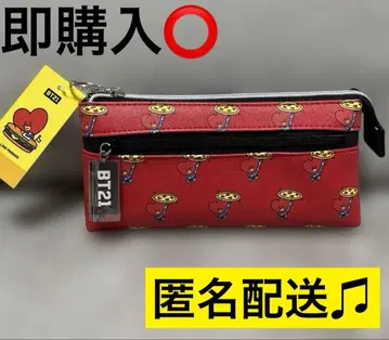BT21 펜 파우치 tata 테테 태현 BTS 빨간색 케이스 필통