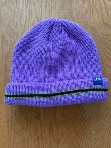 LFYT 비니 니트 모자 발색 발군 퍼플 스트라이프