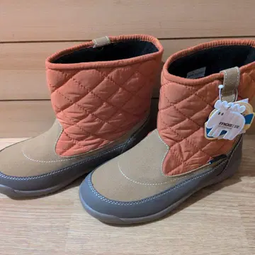 방수 퀼팅 부츠 오렌지/베이지