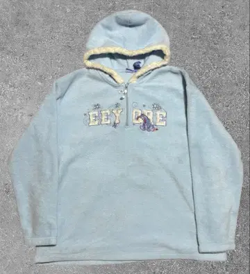 디즈니 이요르 곰돌이 푸 자수 후드티 풀오버 L 플리스