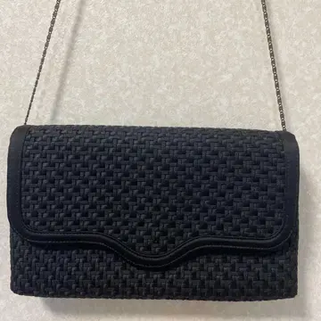 하마노 숄더 포함 클러치백 블랙 포멀