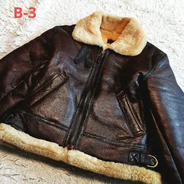 플라이트 자켓 B-3 무스탕 보아 자켓 양가죽 시프 L~XL 상당