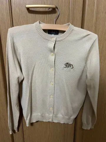 EVEX 자수 베이지 가디건 (긴팔)