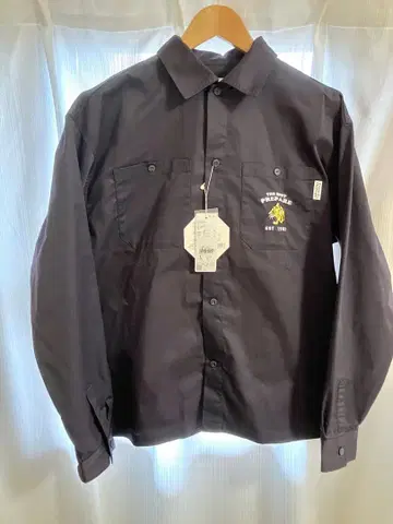 새상품 Power to the People 자수 셔츠 L 네이비 택 포함