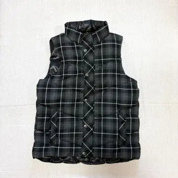 00s 빈티지 체크 다운 베스트 아카이브 그런지 y2k