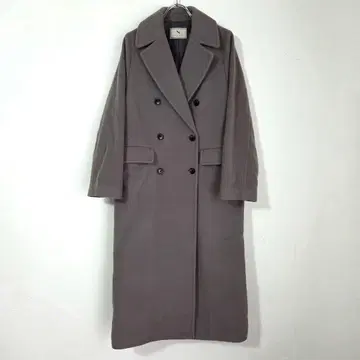 료코 엔 코트 울 롱 코트 더블 브레스트 버튼 고급