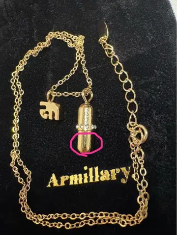 Armillary . 골드 캡슐 목걸이