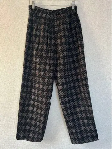 [ mizuiroind ] 하운드투스 체크 프린트 이지 팬츠