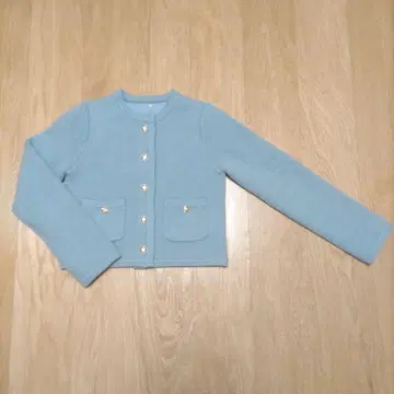 LILY BROWN 스카이블루 노카라 자켓 원사이즈