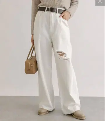 리브 드와 화이트 와이드 데님 사이즈: 36