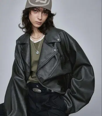 ENDER PRODUCTS 오버 사이즈 더블 라이더 자켓