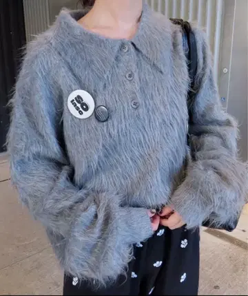 kastane 샤기 폴로 니트