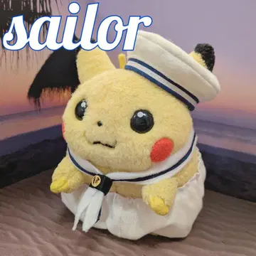 초기 피카츄 핸드메이드 세일러 화이트 x 네이비A