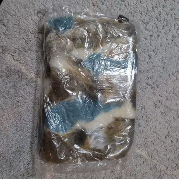 퍼 핸드백 브라운과 파랑