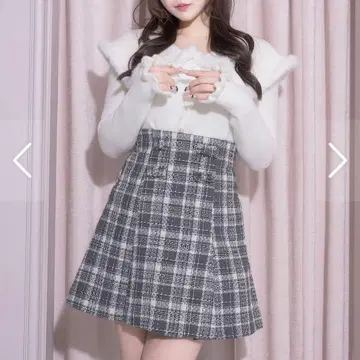 pium 퍼 칼라 마쉬멜로우 니트 화이트