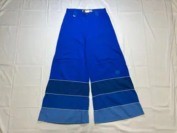 stuka 레이브 팬츠 와이드 플레어 블루 파이핑 90s Y2K