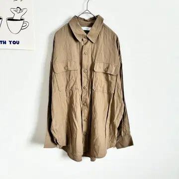디스코트 밀리터리 셔츠 오버 사이즈 레이온 가을/겨울 컬러 무지
