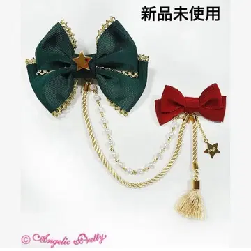 카니발 리본 브로치 태슬 엔젤릭 프리티 리본 브로치 빨간색