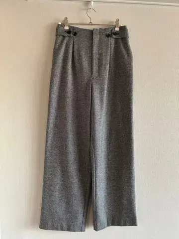 노리즈 그레이 와이드 팬츠 버튼 포함