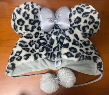 새상품급 레오파드 무늬 미니 모자 디즈니