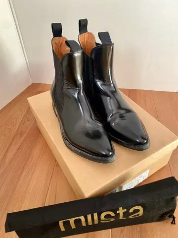 miista 블랙 사이드 고어 부츠