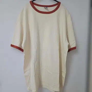 Good On XL 티셔츠 아이보리 오렌지 Made in USA