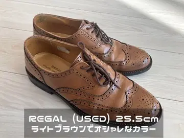 REGAL 가죽 신발 25.5cm 라이트 브라운 USED