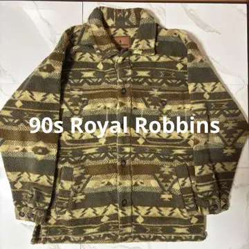 90s Royal Robbins 기하학 패턴 블루종