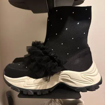 randa 2WAY 비쥬 니트 스니커즈