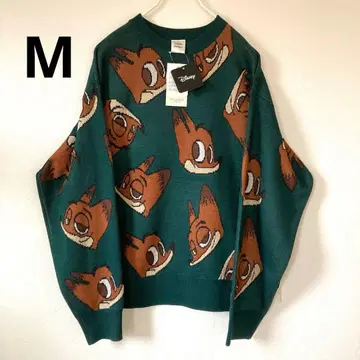 디즈니 주토피아 닉 올 패턴 스웨터 M 아베일