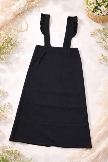 성숙/러블리 프릴 서스펜더 내로우 스커트