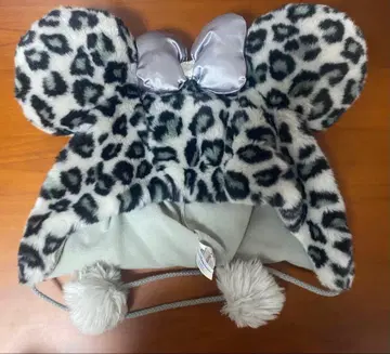 새상품급 레오파드 무늬 미니 모자 디즈니