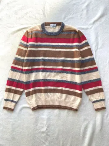 발렌타인 현행 택 멀티 컬러 스웨터 50 이탈리아제 알파카 혼방