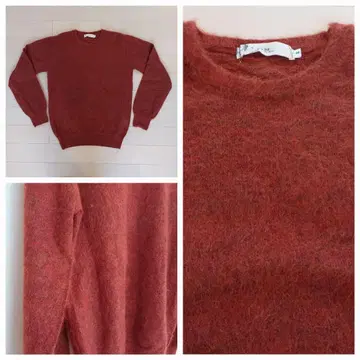 LISS(리스) 크림슨 컬러 모헤어 니트 스웨터 사이즈 2