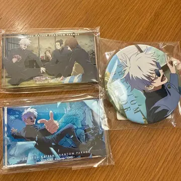 주술회전 팬파레 복권 아크릴 블록 캔뱃지 고죠 사토루 사시스 백만장자