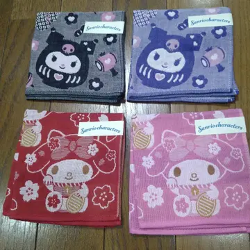 산리오 캐릭터 손수건 4장 세트