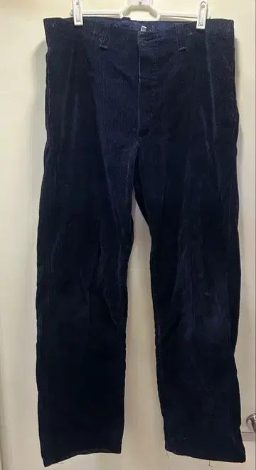 네이비 코듀로이 스트레이트 레그 팬츠 구제 의류