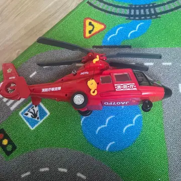 JA07FD 소방기 사양 빨간색 헬리콥터 1/72