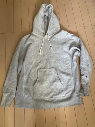 Champion 리버스 위브 후드티 그레이 XL