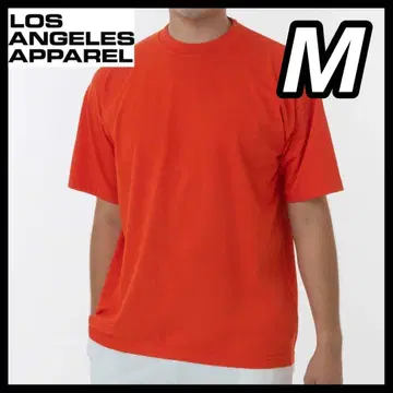 로스앤젤레스 어패럴 새상품 6.5oz 가먼트 다이 반팔 티셔츠 오렌지 M