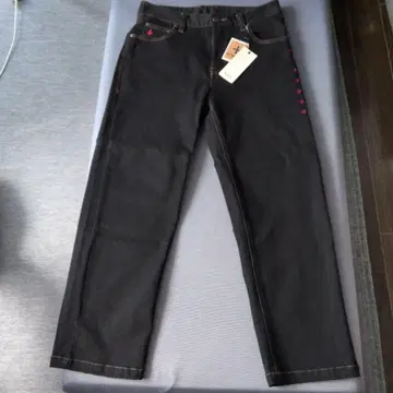 스트레치 블랙 데님 팬츠