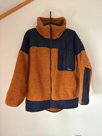 니코앤드 플리스 자켓 오렌지 네이비 보아 절개