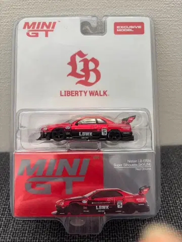 MINI GT 닛산 LB-ER34 레드 브라질 컨벤션