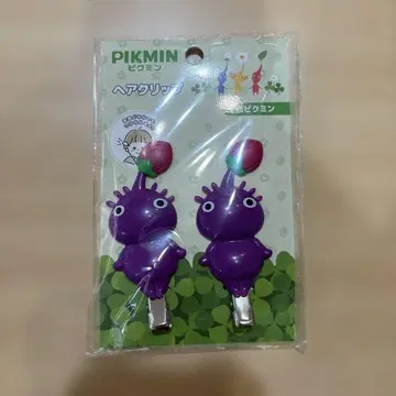 피크민 헤어 클립 보라색 2개 세트