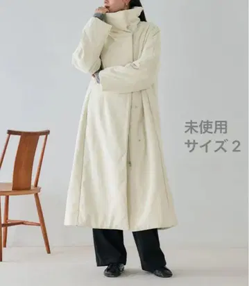 crewre 크루레 코듀로이 시트 다운 코트 사이즈 2 아이보리