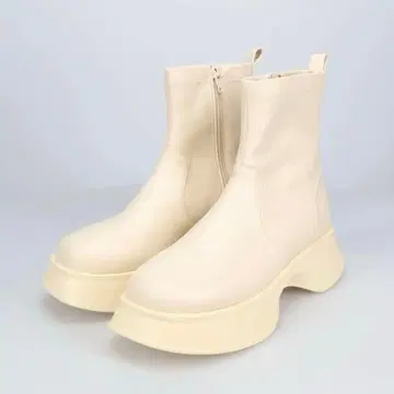 오리엔탈 트래픽 플레어 밑창 스트레치 부츠 베이지 S