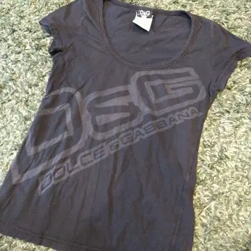 D&G 블랙 반팔 셔츠