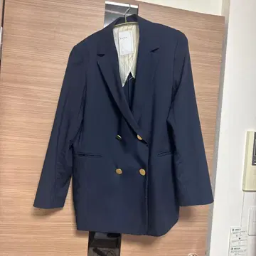 NOBLE 네이비 더블 브레스트 자켓